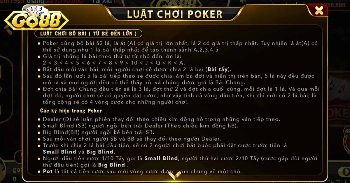 Tìm hiểu cách tham gia game bài poker Go88